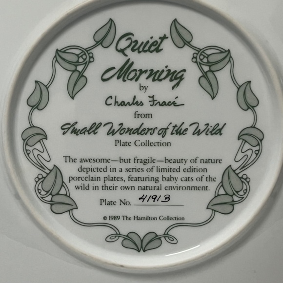 Quiet Morning by Charles Fracé  Small Wonders of the Wild Plate # 4191 B Leopard - Picture 11 of 14